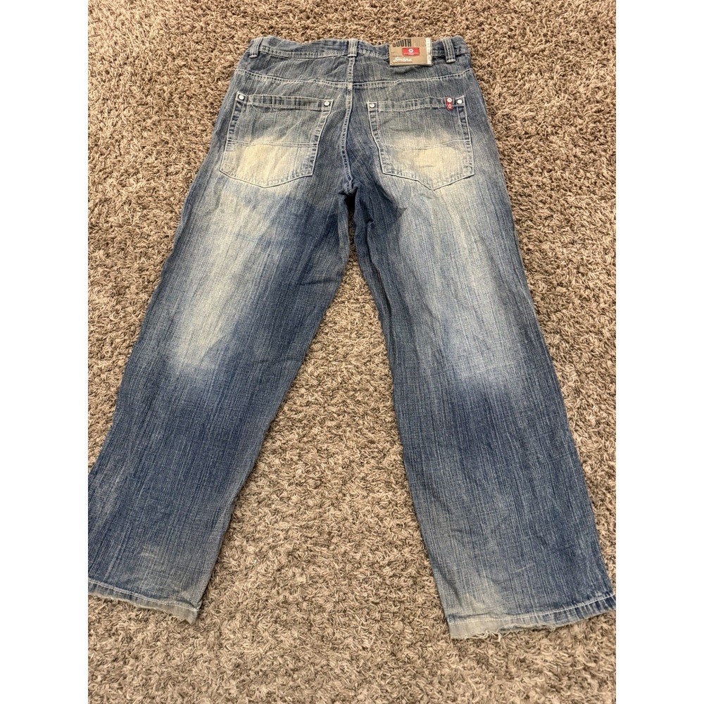 Vintage Y2K Southpole Red Tab Baggy Hip Hop Distressed Denim Jeans Mens 36x30